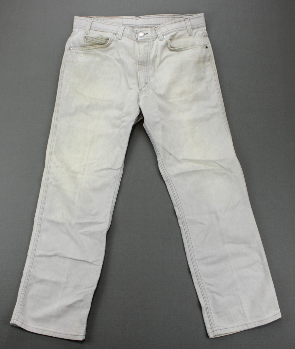 Levis Action Jeans Vintage 90s Straight Leg Mens 36x29 Light Gray
